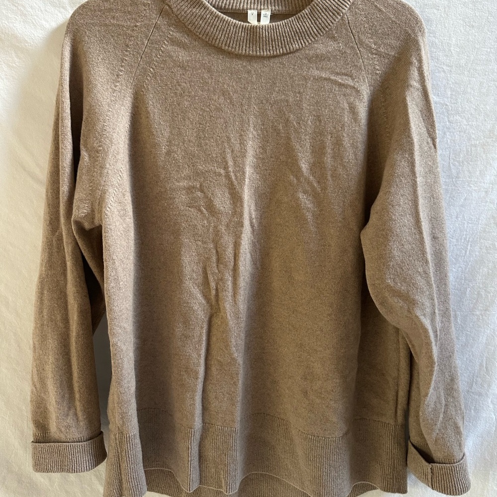 Arket Women's Tan Crew Neck Sweater
